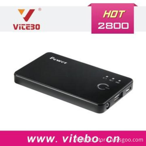 2800mAh 10.4Wh Samll Power Bank 5V 1A with Flashlight